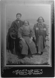 Oyabe and two Ainu elders, ca. 1900