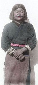 An Ainu Girl with Facial Tattoos. Penn Museum Image#LS16454